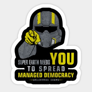 Spread Managed Democracy Sticker